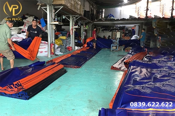 Xưởng sản xuất bạt 2 da, bạt xanh cam tại Tây Ninh uy tín