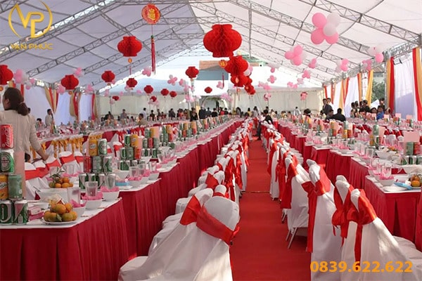 May bạt rạp cưới tại Tây Ninh giúp tăng tính thẩm mỹ cho không gian